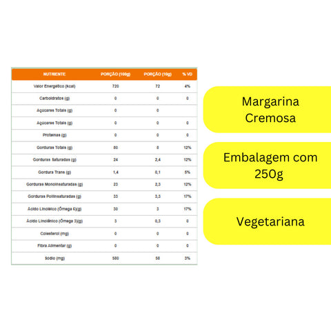 Margarina Qualy 100% Vegetal 250g
