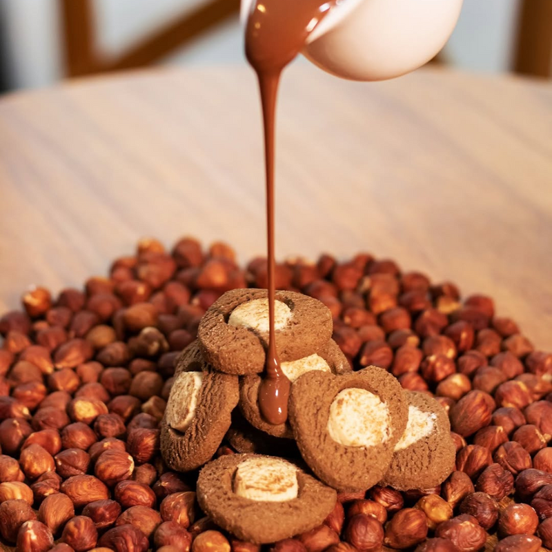 Biscoito Fino Dueto Cacau E Avelã Coração 200g Vale D'ouro