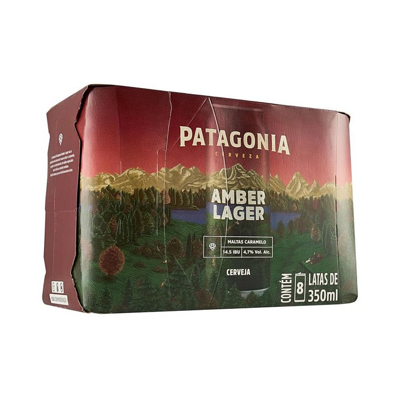 Pack Cerveja Patagonia Amber Lager Nacional 350ml Lata