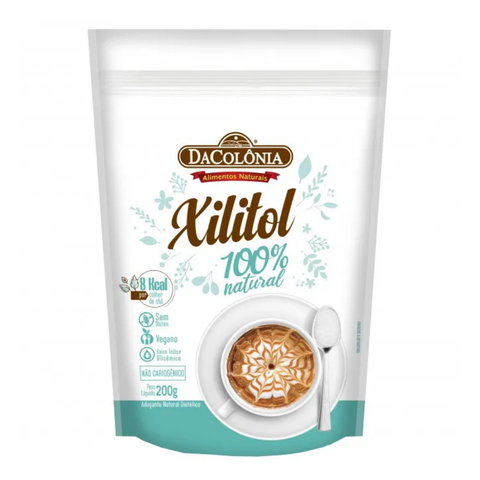 Embalagem Xilitol DaColônia 200g - adoçante natural sem glúten