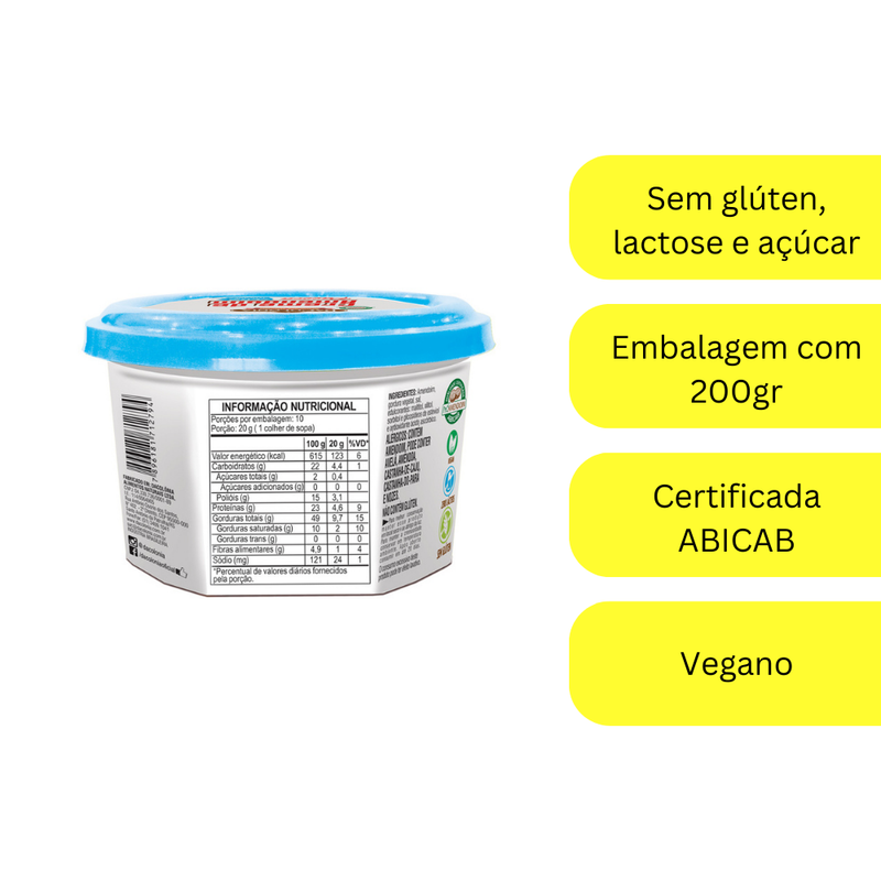 Creme De Amendoim De Paçoca Zero Dacolônia 200g - Vegano