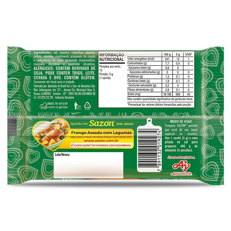 Tempero em pó sazón® sabor frango 60g