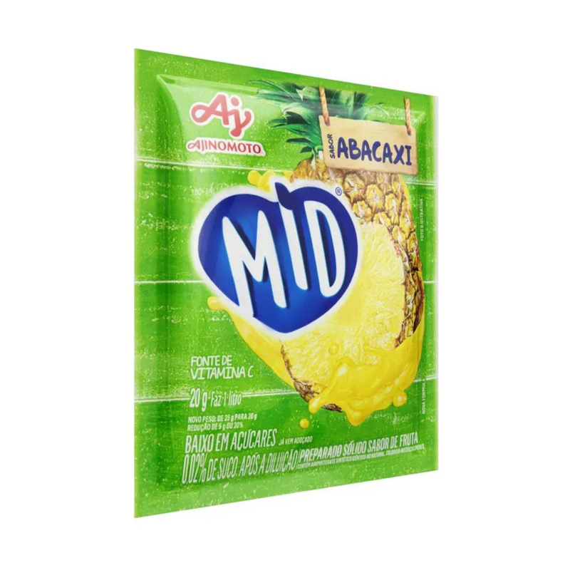 Refresco em Pó Mid Envelope com 20g - Abacaxi - 3UN