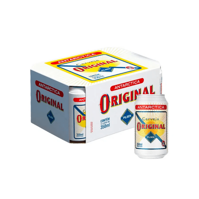 Cerveja Antártica Original Pilsenclara lata 350ml  CX 12 UN