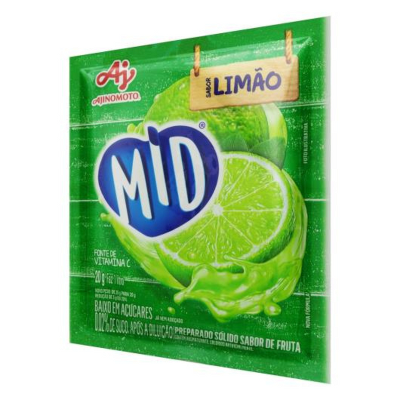 Refresco em Pó Mid Envelope com 20g - Limão - 3UN