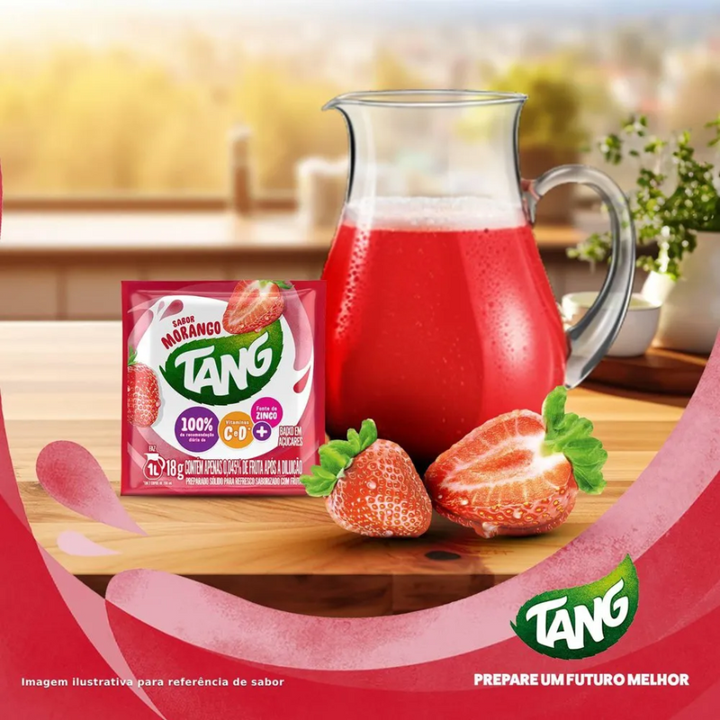 Refresco em Pó Tang Morango 18g c/18
