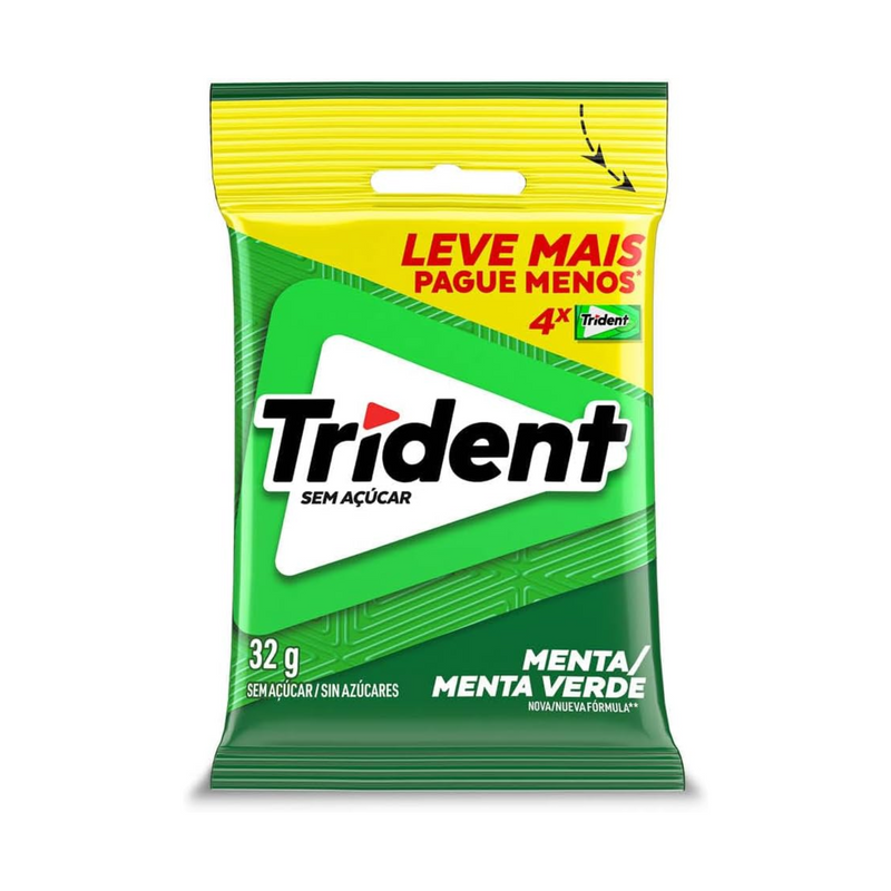 Chiclete Trident Menta 32g - 4 un