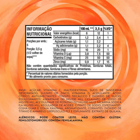 Refresco em Pó Tang Tangerina 18g Display 18un - Tang
