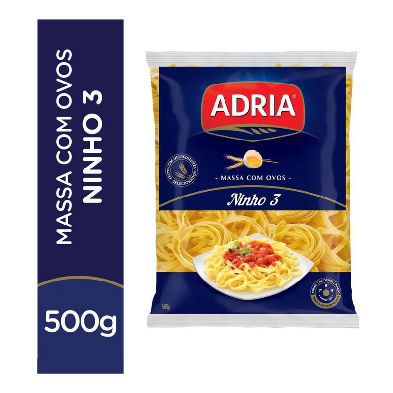 Macarrão Ninho Com Ovos Adria - 500g