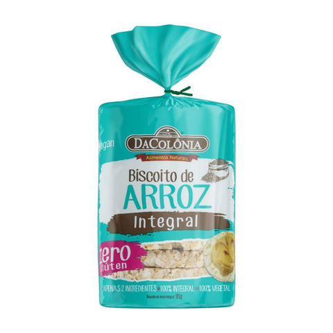 Biscoito de Arroz Integral 95g Dacolônia