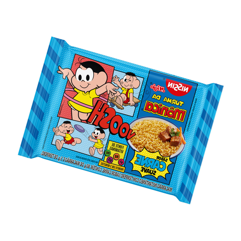 KIT 6 - MACARRÃO INSTANTÂNEO NISSIN LAMEN SUAVE CARNE 85g