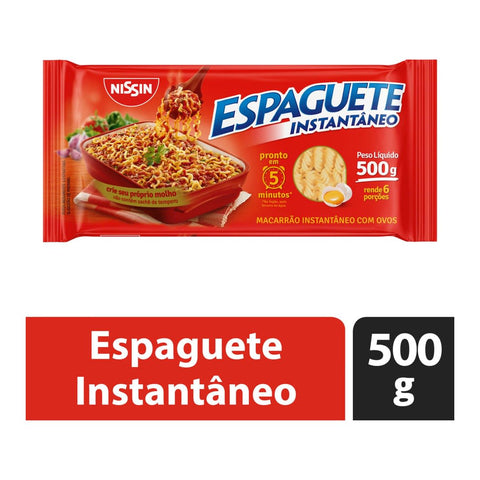 Macarrão Instantâneo Nissin Espaguete 5 minutos 500gr