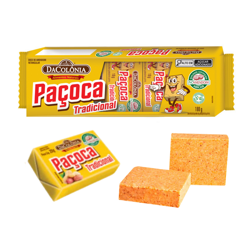 Pacoca Retangular Tradicional DaColônia 180g