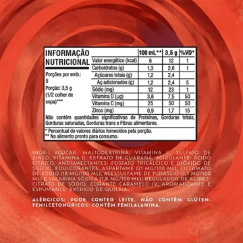 Refresco em Pó Tang Guaraná 18g - Caixa com 18 Unidades