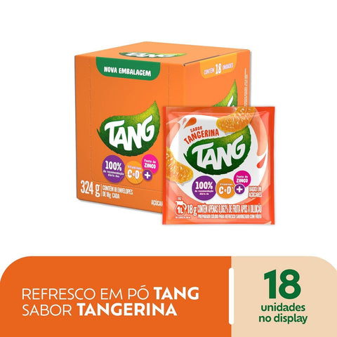 Refresco em Pó Tang Tangerina 18g Display 18un - Tang