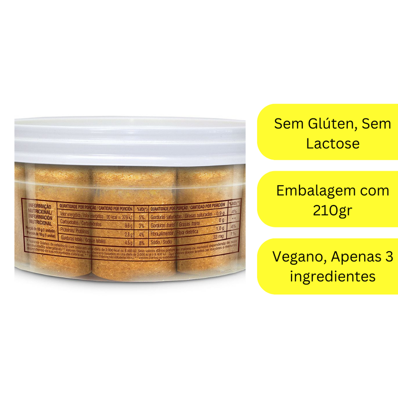 Paçoca Rolha Com Açúcar Mascavo DaColônia 210g