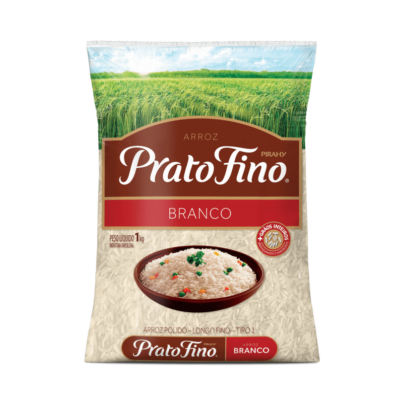 Arroz Branco Prato Fino Tipo 1 Pacote 1kg