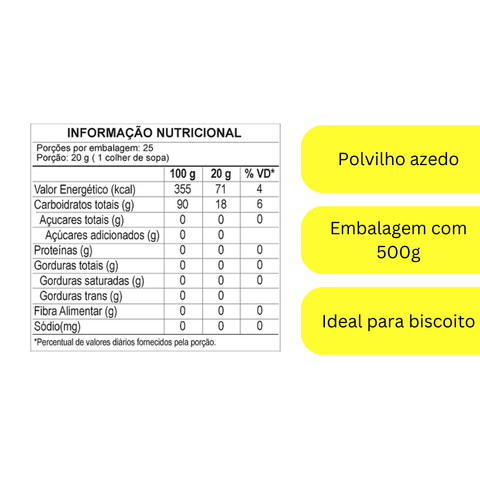 Polvilho Azedo Da Terrinha 500g