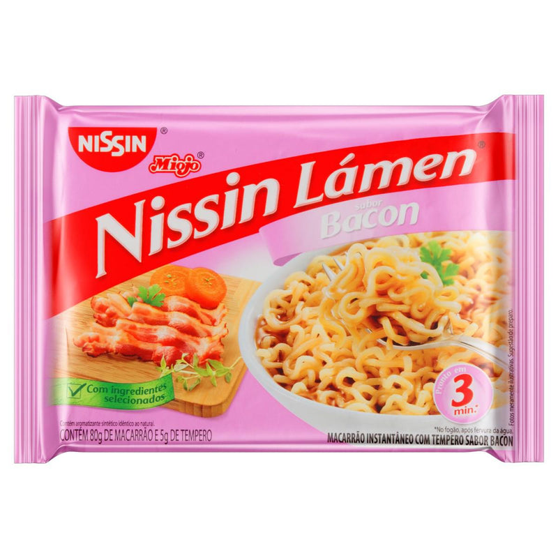 MACARRÃO INSTANTÂNEO NISSIN LAMEN BACON 85G - 6UN