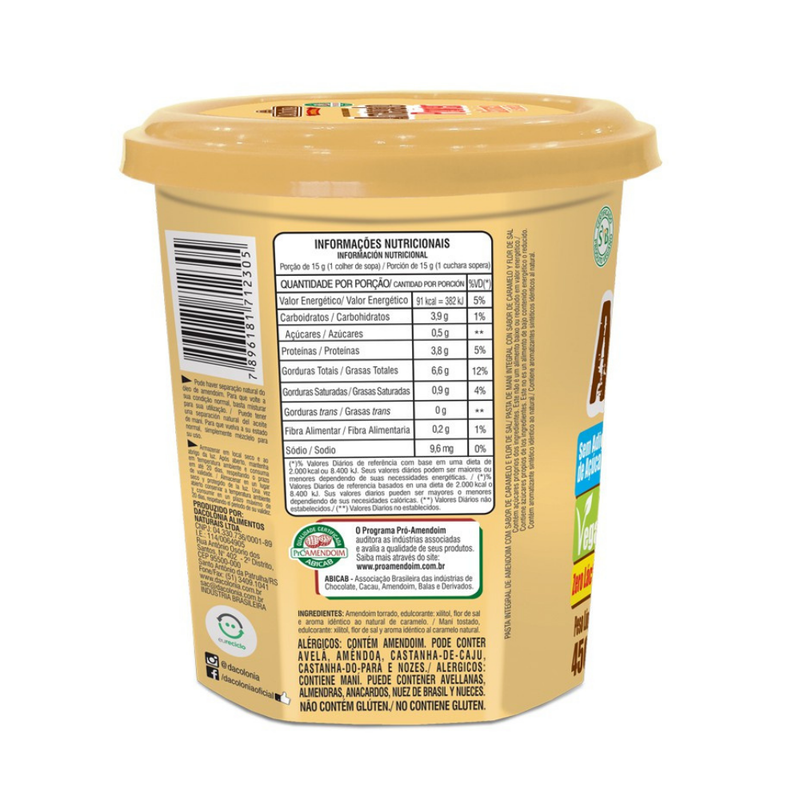 Amendopower Caramelo E Flor De Sal DaColônia 450g