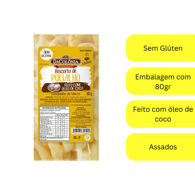 BISCOITO ROSCA DE VENTO POLVILHO DACOLÔNIA 80G