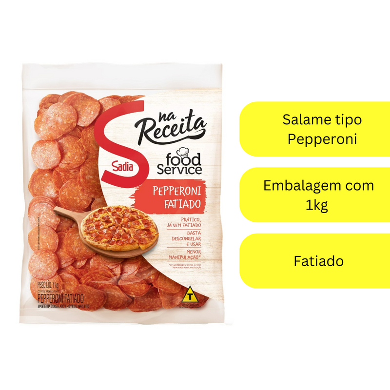 Salame Pepperoni Fatiado Sadia 1kg - Food Service