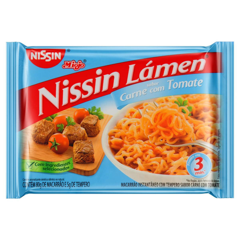 MACARRÃO INSTANTÂNEO NISSIN LAMEN CARNE C/ TOMATE 85G