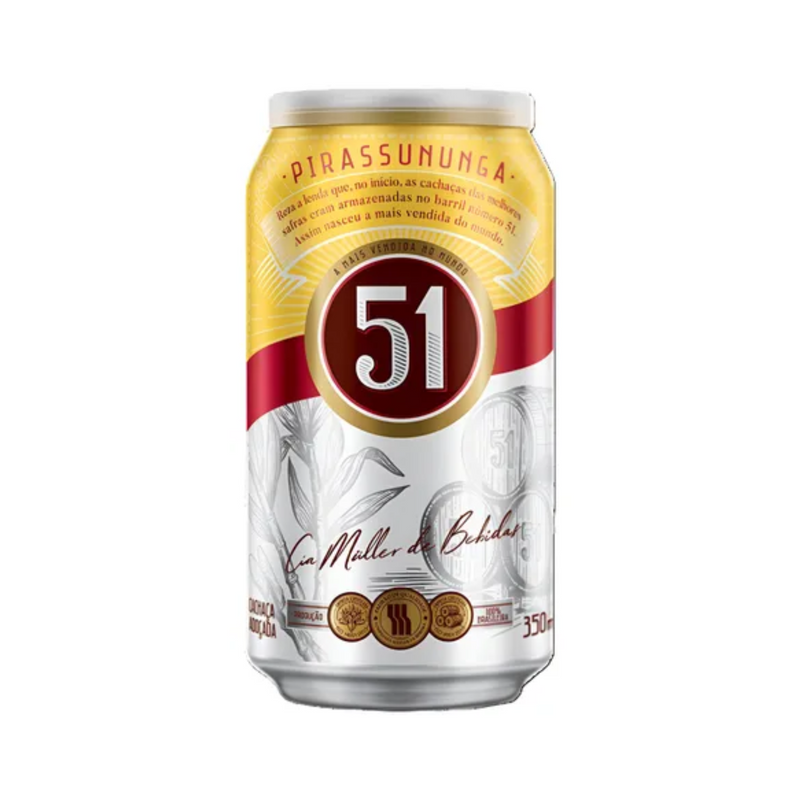 Aguardente Cachaça 51 Pirassununga 350ml
