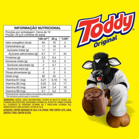 Achocolatado Pó Original Toddy Pote 370g