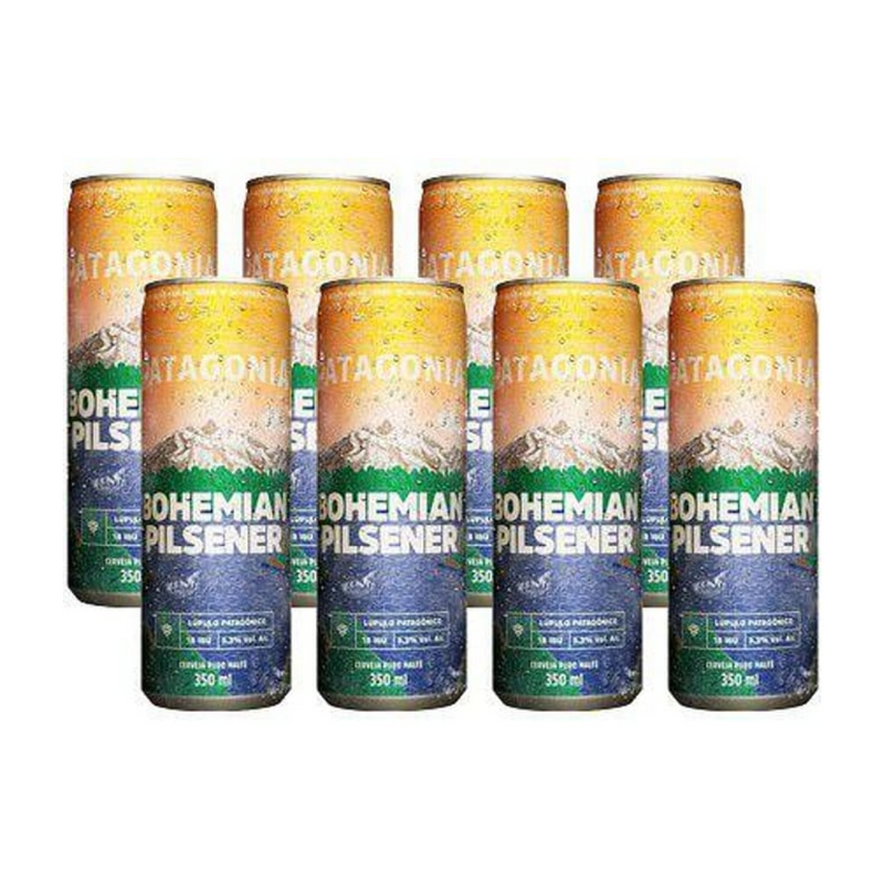 PATAGONIA BOH PILS NACIONAL LT SLEEK 350ML C 8 CX CARTAO