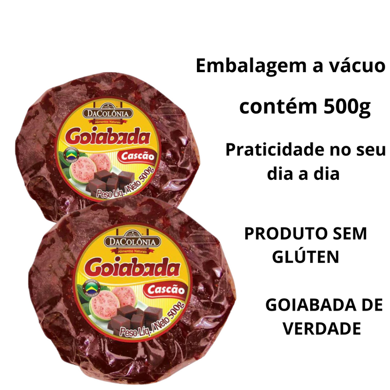 GOIABADA CASCAO REDONDA 500G  - DACOLÔNIA