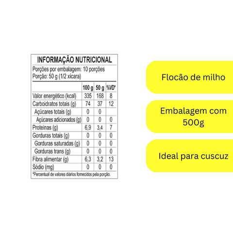 Flocos de Milho (cuscuz) da Terrinha 500g