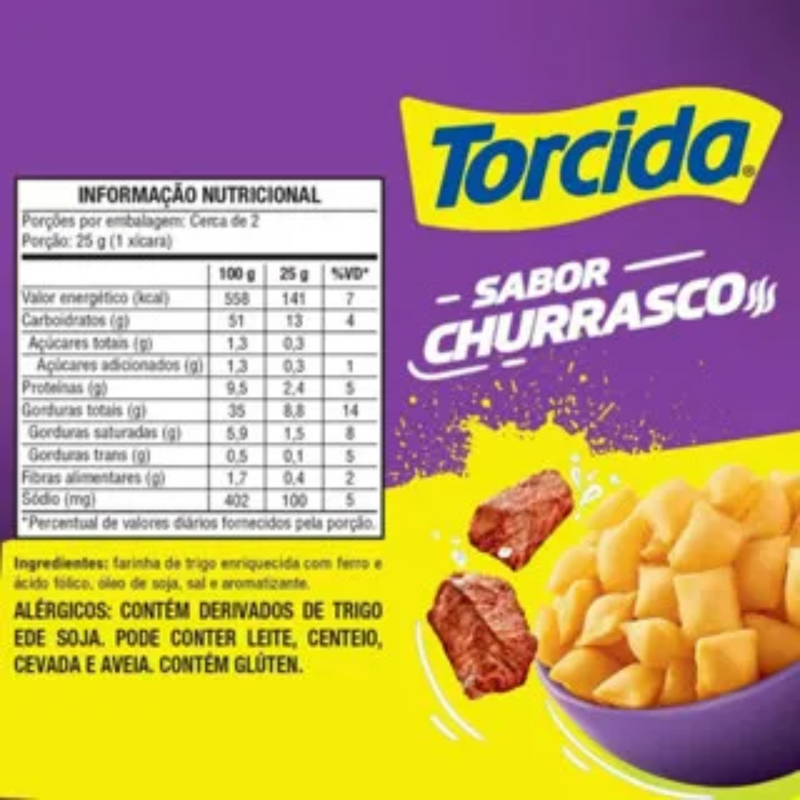 Salgadinho de Churrasco Torcida 60g