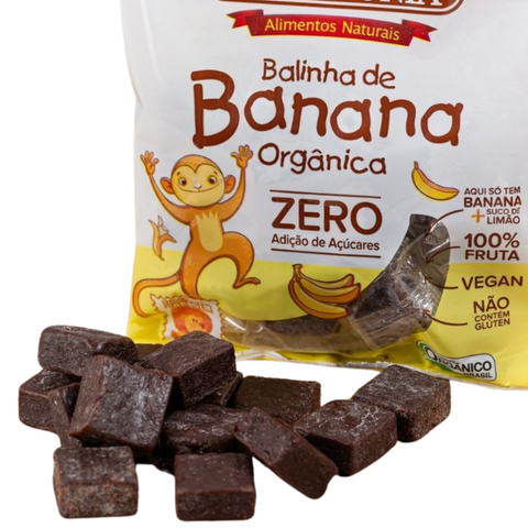 Bala De Banana Organica Zero 100g