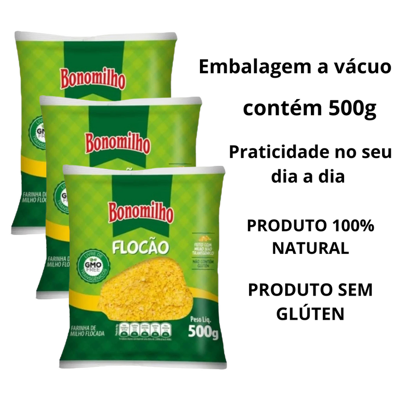 Flocão de Milho Livre De Transgênicos Bonomilho 500g