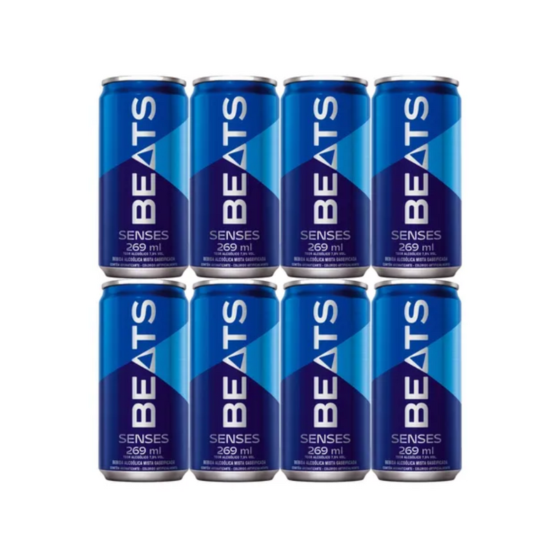 Caixa 8 Skol Beats Senses Lata 269ml Fridge Pack