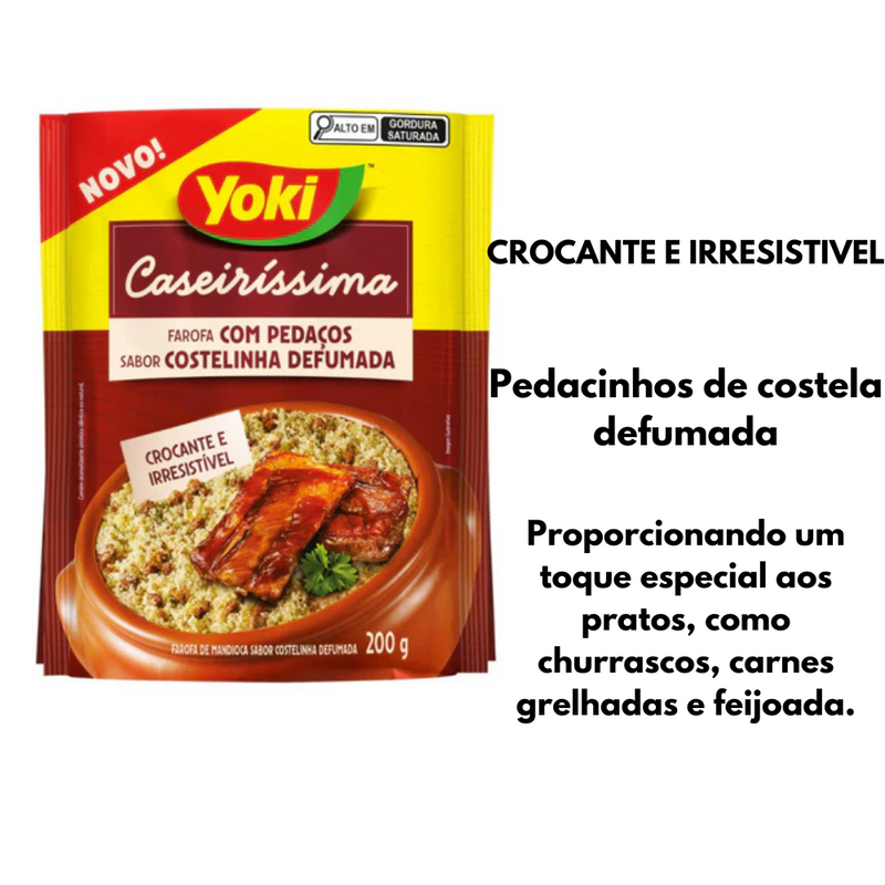Farofa Sabor Costelinha Yoki 200g