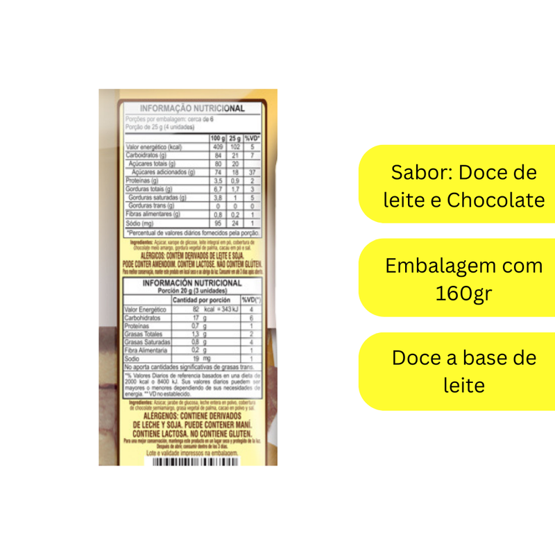 Rapadurinha De Leite Com Chocolate DaColônia 160g Fondant