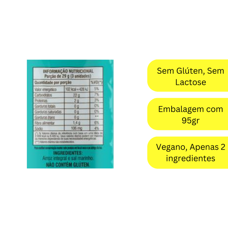 Biscoito De Arroz Integral 95g DACOLÔNIA