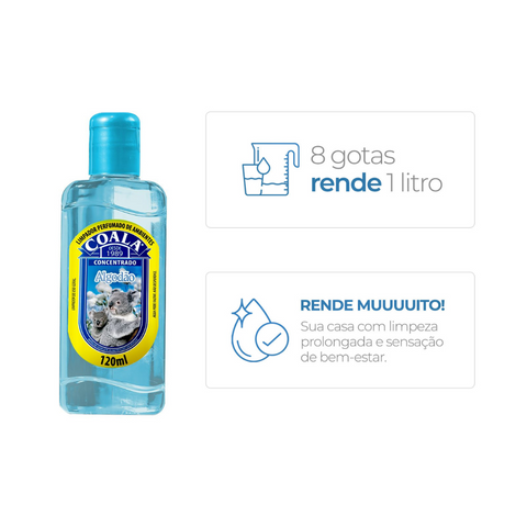 Coala Essências - Limpador Perfumado de Ambientes - ALGODÃO - 120 ml