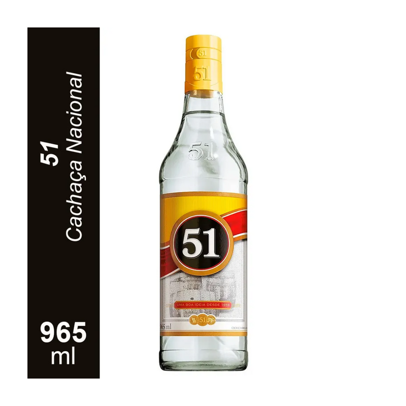 Cachaça Tradicional 51 Garrafa 965ml
