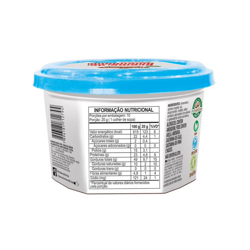 Creme De Amendoim De Paçoca Zero Dacolônia 200g - Vegano