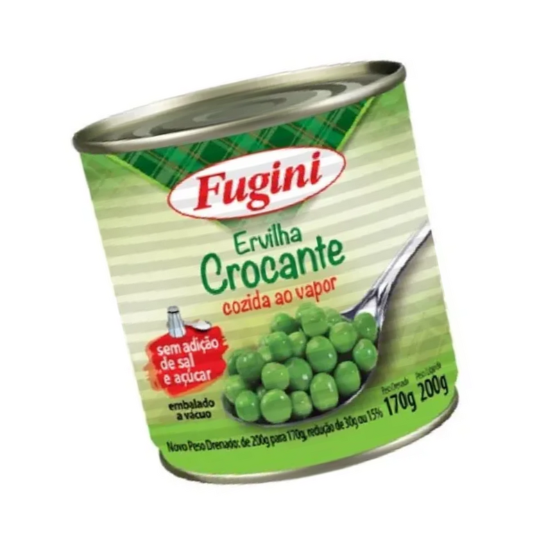 Ervilha Em Conserva Fugini Vapor Vegana Lata 170g