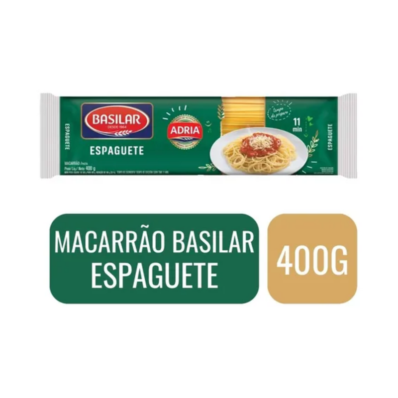 Macarrão Basilar Espaguete Pacote 400g