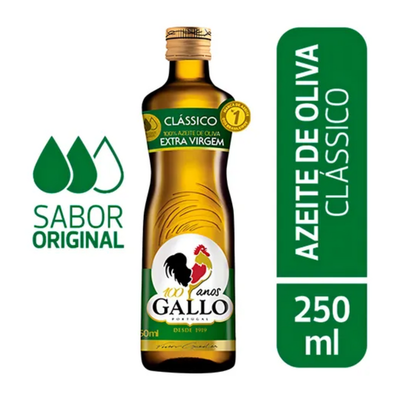 Azeite de Oliva Extra Virgem Clássico Português Gallo Vidro 250ml