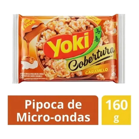 Yoki Pipoca para Micro-Ondas Cobertura Caramelo 160g