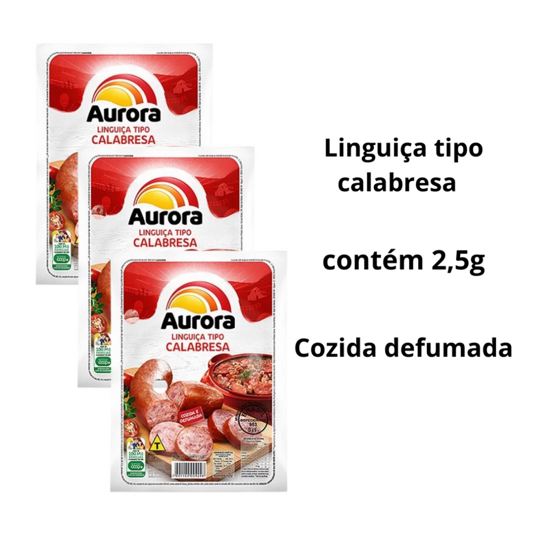 LINGUICA TIPO CALABRESA - AURORA - 2,5KG