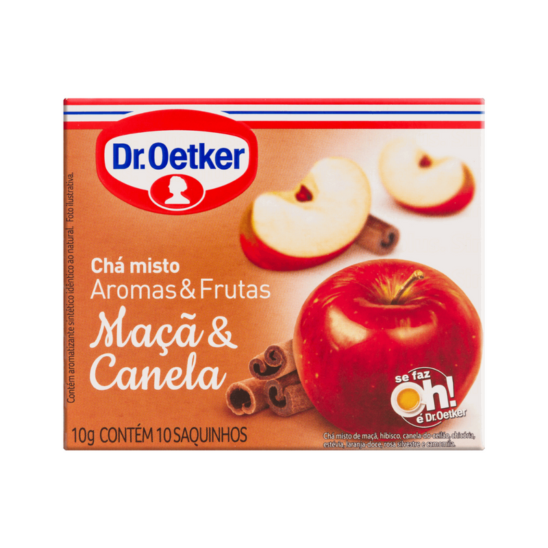 Chá Dr Oetker maçã e canela c/10 10g