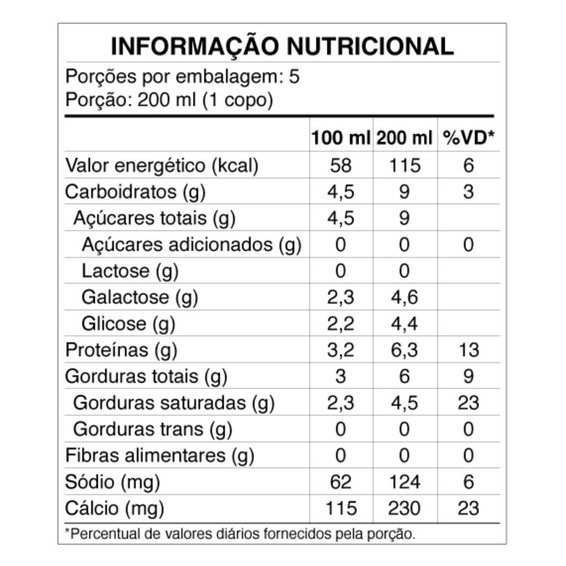 Leite UHT INTEGRAL 0% Lactose 1L