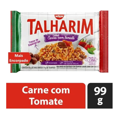 Macarrão Instantâneo Nissin Talharim Carne C/ Tomate 99g